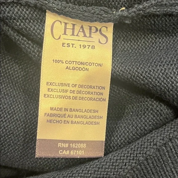 Chaps Ralph Lauren American Flag USA Crew Sweater new Navy Blue Mens Size XL - Picture 13 of 13